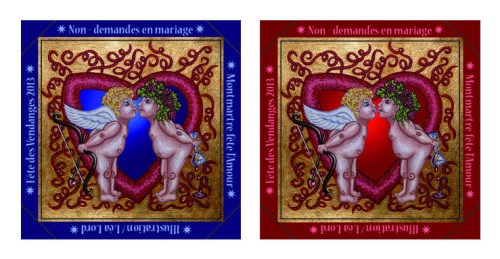 Badge 40mm Cupidon & Bacchus