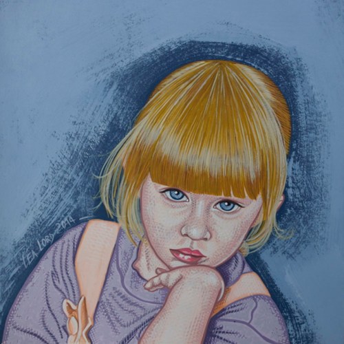 Lisa - acrylique sur papier - 24x24 cm